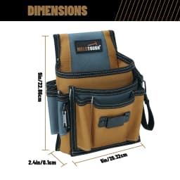Electrician's Small Tool Pouch for Tool Belt Tool Pouch Tool Holster with Multiple Pockets, Construction Pouch Tool Organizer