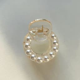 Mini Pearl Hair Claw Non Slip Acrylic Horsetail Shark Jaw Clips Women Girls Fashion Headwear For Party Daily
