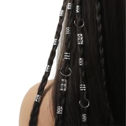 80PCS/Set Vintage Hollow Hair Rings Alloy Hair Cuff Hair Pins Loops Hair Accessories Loc Hair Jewelry for Braids