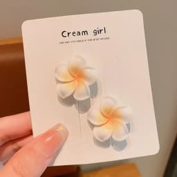 2/5PCS New Resin Hair Clip Mini Sweet Headrope Cherry Blossom Hair Accessories Girls
