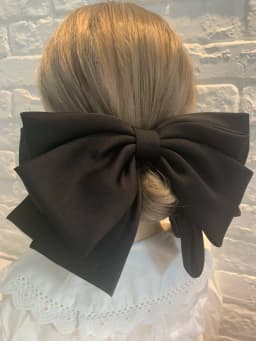 High Quality Bow Hairpin Women Popular Headwear Satin Fixed Hair Clip Large Retro Headdress Ponytail Clip Hair Accessories