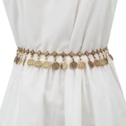 Women's Metal Belly Chain with Shaking Coins. Bohemian-Style Waist Belt. A Light Luxury and Retro Waist Chain with an European A