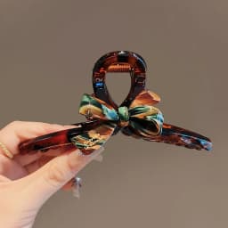 1/2pcs Enamel Oil Painting Bow Shark Clip Temperament High-End Back of the Head Disc Hair Hair Clip Acrylic Clip Clip