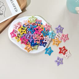 10-20 Pieces Y2K Dopamine-style Star Hairpins For Women. Bangs Clips, Side Clips Ffor Broken Hair. Five-pointed Star BB Clips,