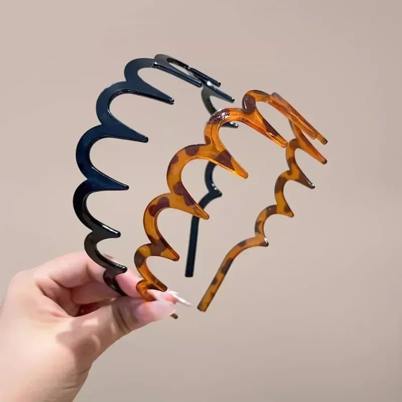 2pcs/set Teeth Non-slip Hair Comb Plastic Headband for Women Girls Sweet Hair Ornament Hairbands Fashion Hair Accessories