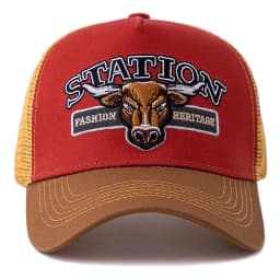 Unisex Summer Breathable Mesh Trucker Hat Bulls Head Pattern Baseball Cap Adjustable Snapback Hats For Men And Women
