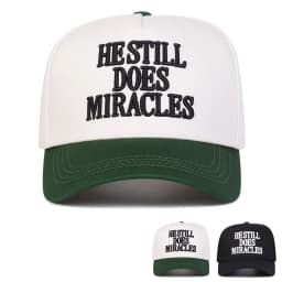 Unisex HESTILL DOES MIRACLES Embroidery Baseball Caps Spring and Autumn Outdoor Adjustable Casual Hats Hip Hop Hat Sunscreen Hat