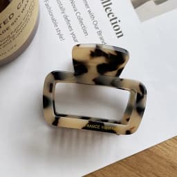 Korean FRANCE Retro Square Medium Pan Hair Clip Back Head Spoon Horsetail Hair Clip French Simple Shark Clip