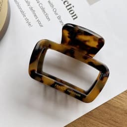 Korean FRANCE Retro Square Medium Pan Hair Clip Back Head Spoon Horsetail Hair Clip French Simple Shark Clip