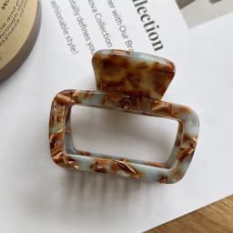Korean FRANCE Retro Square Medium Pan Hair Clip Back Head Spoon Horsetail Hair Clip French Simple Shark Clip