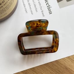 Korean FRANCE Retro Square Medium Pan Hair Clip Back Head Spoon Horsetail Hair Clip French Simple Shark Clip