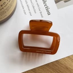Korean FRANCE Retro Square Medium Pan Hair Clip Back Head Spoon Horsetail Hair Clip French Simple Shark Clip