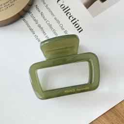 Korean FRANCE Retro Square Medium Pan Hair Clip Back Head Spoon Horsetail Hair Clip French Simple Shark Clip
