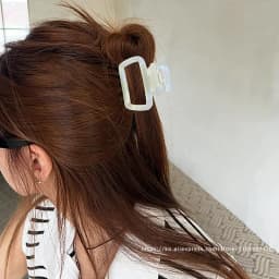 Korean FRANCE Retro Square Medium Pan Hair Clip Back Head Spoon Horsetail Hair Clip French Simple Shark Clip