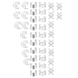 40PCS Hair Jewelry for Braids  Hair Cuffs Multi Style Rings Adjustable Hair Beads for Braid Loc Dreadlock Accessories