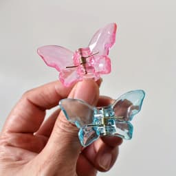 6pcs/set Multicolor Transparent butterfly Trumpet Hair Claw Hair Embellishment Small Hair Thin Hair Special Holiday Gift
