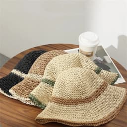 Fashion Wavy Brim Beach Straw Hat Summer Women Foldable Visor Bucket Hat Fisherman Cap Outdoor Panama Girls Wide Brim Sun Hats