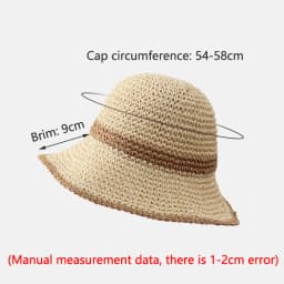 Fashion Wavy Brim Beach Straw Hat Summer Women Foldable Visor Bucket Hat Fisherman Cap Outdoor Panama Girls Wide Brim Sun Hats