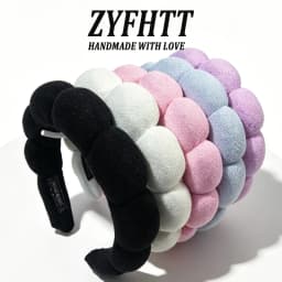 1/5pcs ZYFHTT Simple Cloud Sponge Headband for Women Candy Color Wide Hair Band Fashion Girl Face Hair Hoop Hair Accessory