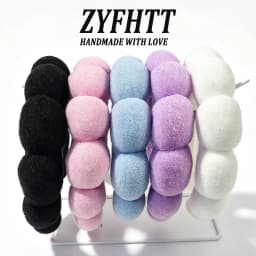 1/5pcs ZYFHTT Simple Cloud Sponge Headband for Women Candy Color Wide Hair Band Fashion Girl Face Hair Hoop Hair Accessory