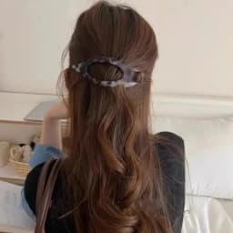 Simple French Style Oval Hair Clip For Women Girls Back Head Hair Hold Hairpin Hairgrip Barrette Headband Fashion Hair Accessory