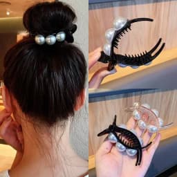 The new pearl back head hairpin grab shark clip is simple and versatile for daily wear