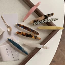 Korean version of acetic acid hairpin side clip female side one-word clip 2025 new clip back of head bangs broken hairpin