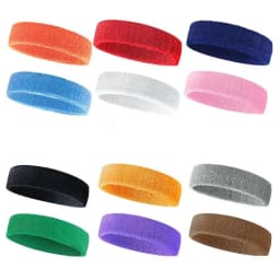 Towel Material Solid High Elastic Thick Sweat Absorbing Running Cycling Outdoor Sports Sweatband Headband Hair Band