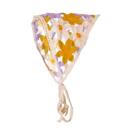 1 pcs women's hair scarf fashionable sweet rustic style knitted flower triangular headscarf cute kawaii Ladies' hair accessories