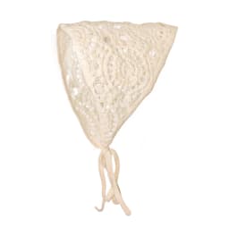 1 pcs women's hair scarf fashionable sweet rustic style knitted flower triangular headscarf cute kawaii Ladies' hair accessories