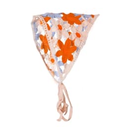 1 pcs women's hair scarf fashionable sweet rustic style knitted flower triangular headscarf cute kawaii Ladies' hair accessories