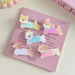 10pcs Hair Clips, Sweet, Laser, Kids, Girls Side Clips, Cute, Cartoon, Bangs Clips, Broken Hair, Duckbill Clips, Five Pairs Clip