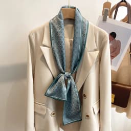 Women Silk Feel Printed Design Scarf Shawl Fashion Luxury Long Narrow Small Silk Scarves Ladies Headband Headscarve bags wrap
