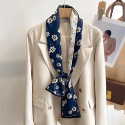 Women Silk Feel Printed Design Scarf Shawl Fashion Luxury Long Narrow Small Silk Scarves Ladies Headband Headscarve bags wrap