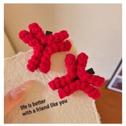 Break Two-Dimensional Angry Hairpin Angry Creative Funny Hairpin Handmade Crocheted Wool Hair Accessory Cute Side Bangs Clip