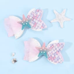 2Pcs Rainbow Unicorn Cartoon Hair Clip Kawaii Sweet Pastel Glitter Bow Hairpin For Girls & Kids Headwear Children's Accessories