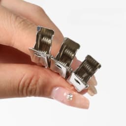 8.5cm Silver Metal Hair Fixed Pins Professional Ladies Curly Fluffy Hair Salon Seamless Duckbill Clips Hair Salon Styling Tools