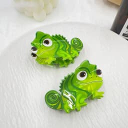 1pc new cartoon cute dinosaur green lizard hair clip back of the head hair clip shark clip
