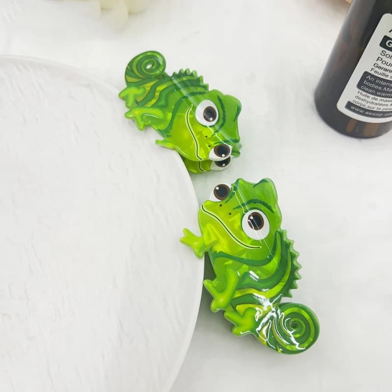1pc new cartoon cute dinosaur green lizard hair clip back of the head hair clip shark clip