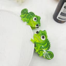 1pc new cartoon cute dinosaur green lizard hair clip back of the head hair clip shark clip