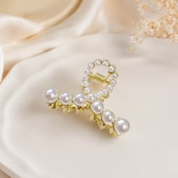 Mini Rhinestone Hair Claw Clip, Pearl Hair Clip, Korean Hair Accessories, Small Strong Hold Hair Claw, Elegant Crystal Hair Clip