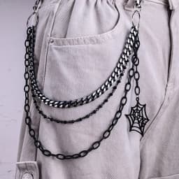 Trendy Punk Metal Pants Chain Fashion Hip Hop Spider Web Pendant Waist Chain JEANS Chain Accessories Gifts For Men Women