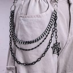 Trendy Punk Metal Pants Chain Fashion Hip Hop Spider Web Pendant Waist Chain JEANS Chain Accessories Gifts For Men Women
