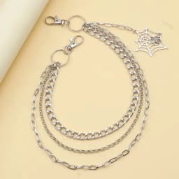 Trendy Punk Metal Pants Chain Fashion Hip Hop Spider Web Pendant Waist Chain JEANS Chain Accessories Gifts For Men Women