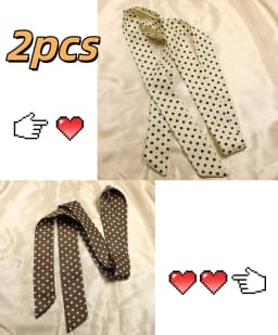 Fashion Dot Ribbon Silk Scarf Women Thin Neck Scarves Lady Small Shawls Bandana Narrow Female Neckerchief Dress Accessories