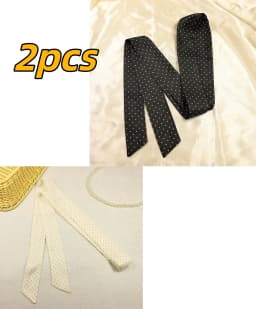 Fashion Dot Ribbon Silk Scarf Women Thin Neck Scarves Lady Small Shawls Bandana Narrow Female Neckerchief Dress Accessories