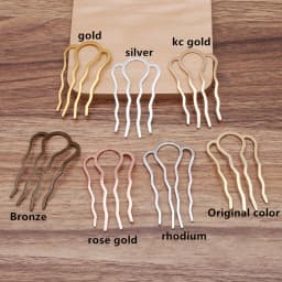 6 Pcs/lot 4-tooth Hair Comb, Metal Hair Stick, Hair Fork, Hair Accessories, Hair Jewelry, Barrette Hair Combs Blank Base