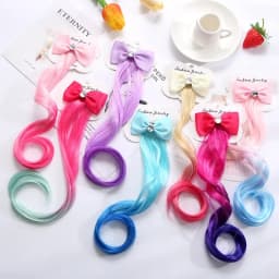 New Lovely Princess Gradient Snowflake Wig Hair Clips for Girls Hairpins Snowflake Hairgrip Barrettes Hair Accessories