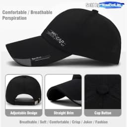 Spring and summer simple running style extended brim baseball cap men's sun hat canvas wide brim hat