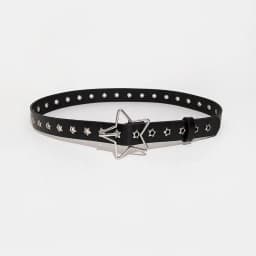 Punk Pentagram Rivet Belts For Men Women Star Eyelet Grommet Waist Strap Adjustable Waist Belt Double Pin Buckle Y2k Style Belts